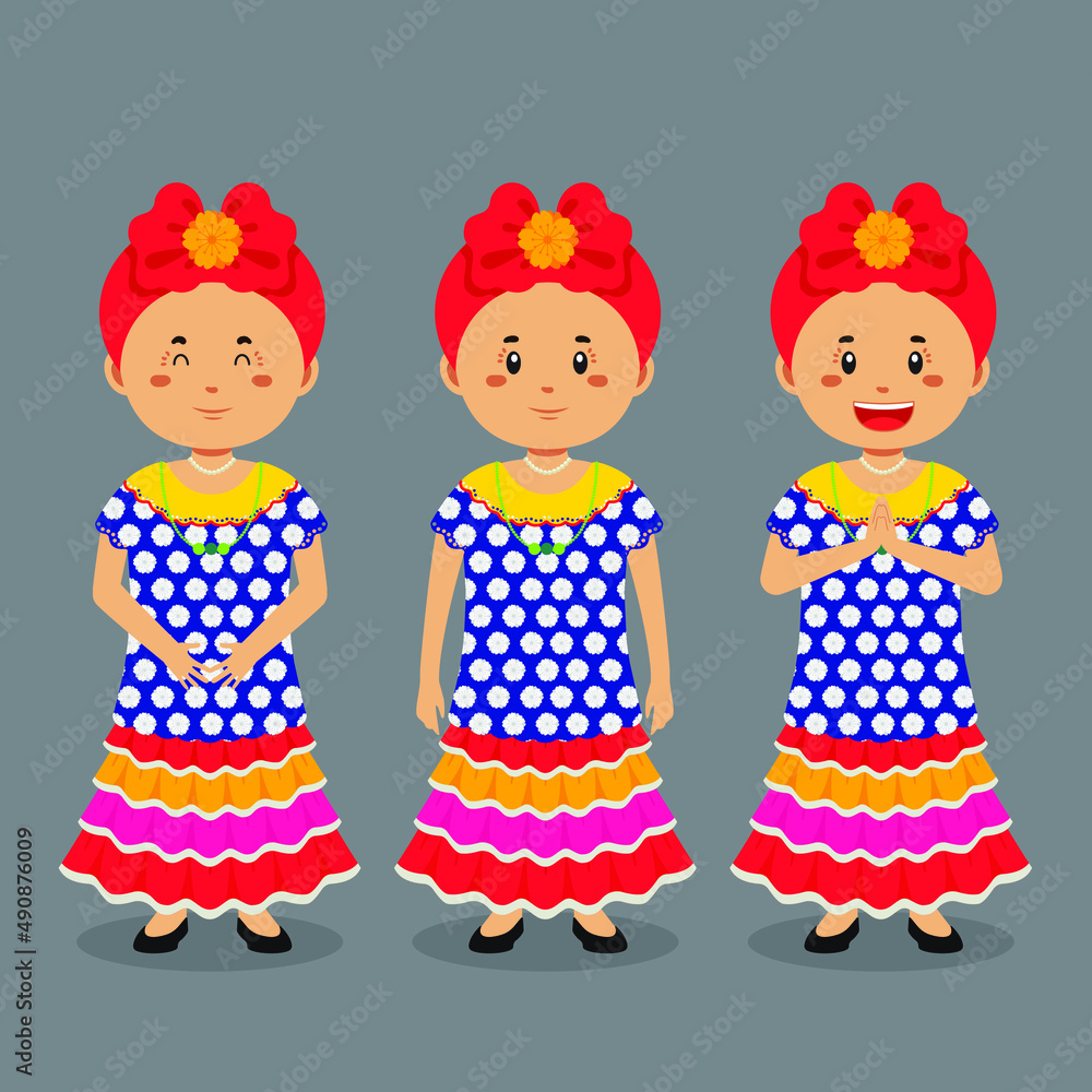 Cuba Character with Various Expression Cuba Character with Various Expression