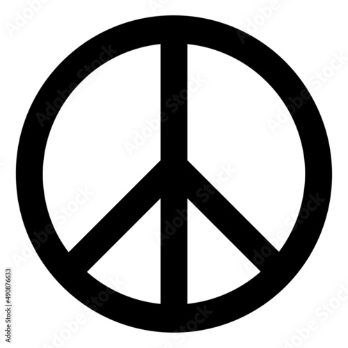 nvis27 NewVectorIllustrationSign nvis - peace sign . simple pacifist silhouette . stop war . cnd symbol . black transparent icon . AI 10 / EPS 10 . g11261