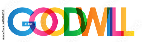 GOODWILL colorful vector typography banner
