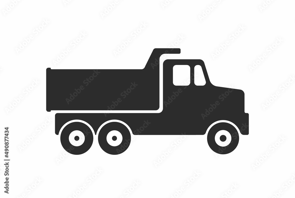 Vector Cartoon Dump Truck Icon. Tipper truck. Vector Cartoon Dump Truck. Vector Cartoon Dump Truck. Tipper truck.
