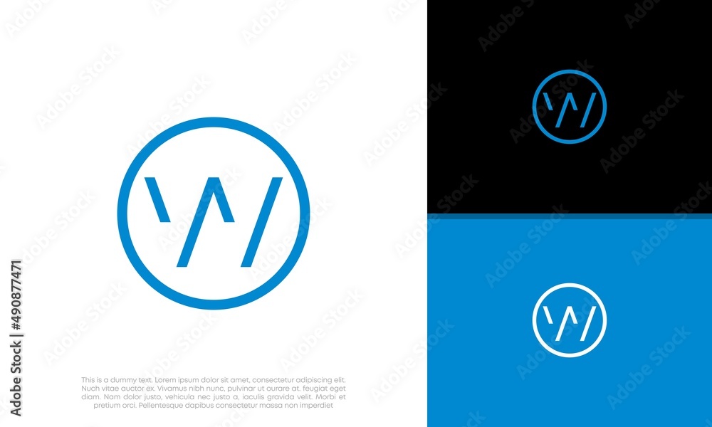 Initial W logo design. Innovative high tech logo template. Initial W logo design. Innovative high tech logo template.