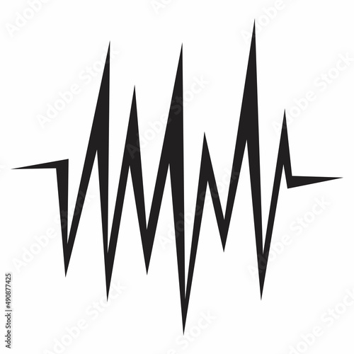 Simple black pulse icon
