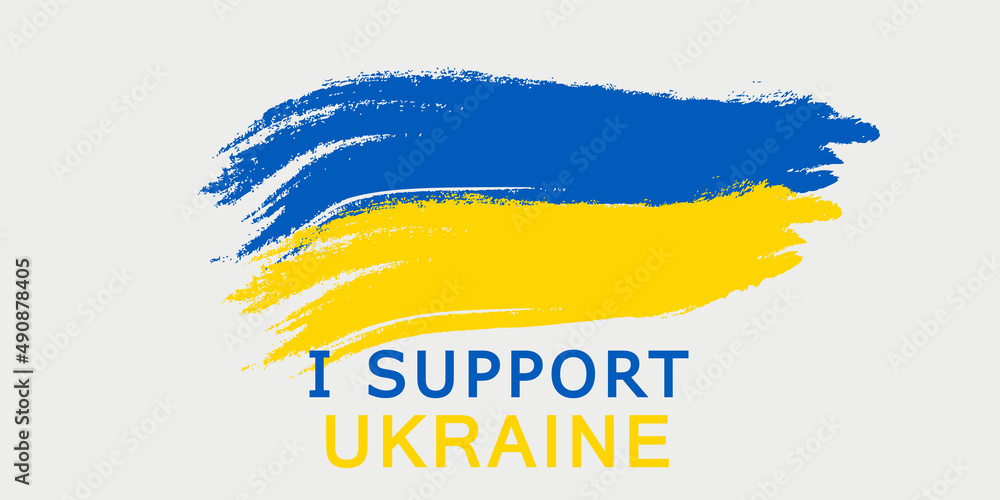 Obraz premium Pray to Ukraine. Stop war in Ukraine.No war. Save Ukraine. Vector illustration, flat design