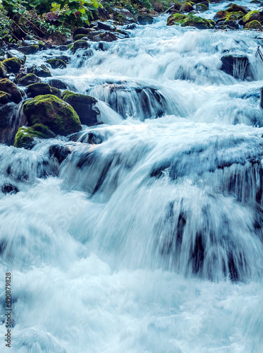 River in the mountains of the Swiss Alps