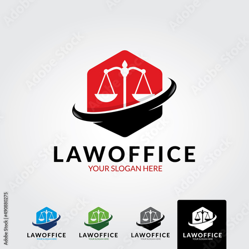 Minimal law office logo template - vector
