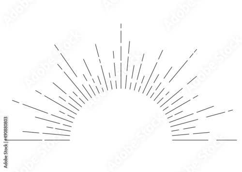 半円のサンバースト