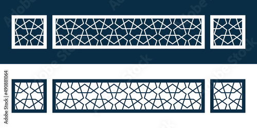 Template Islamic pattern for laser cutting or paper cut. Vector illustration.