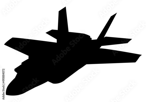 戦闘機のシルエット素材　ベクター