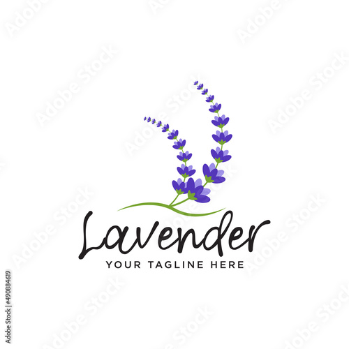 Abstract lavender icon template logo design. Vector illustration
