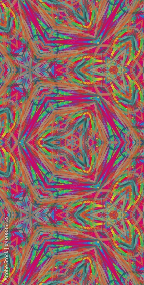 Fototapeta premium Fractodome Colorful Seamless Fractal Patterns