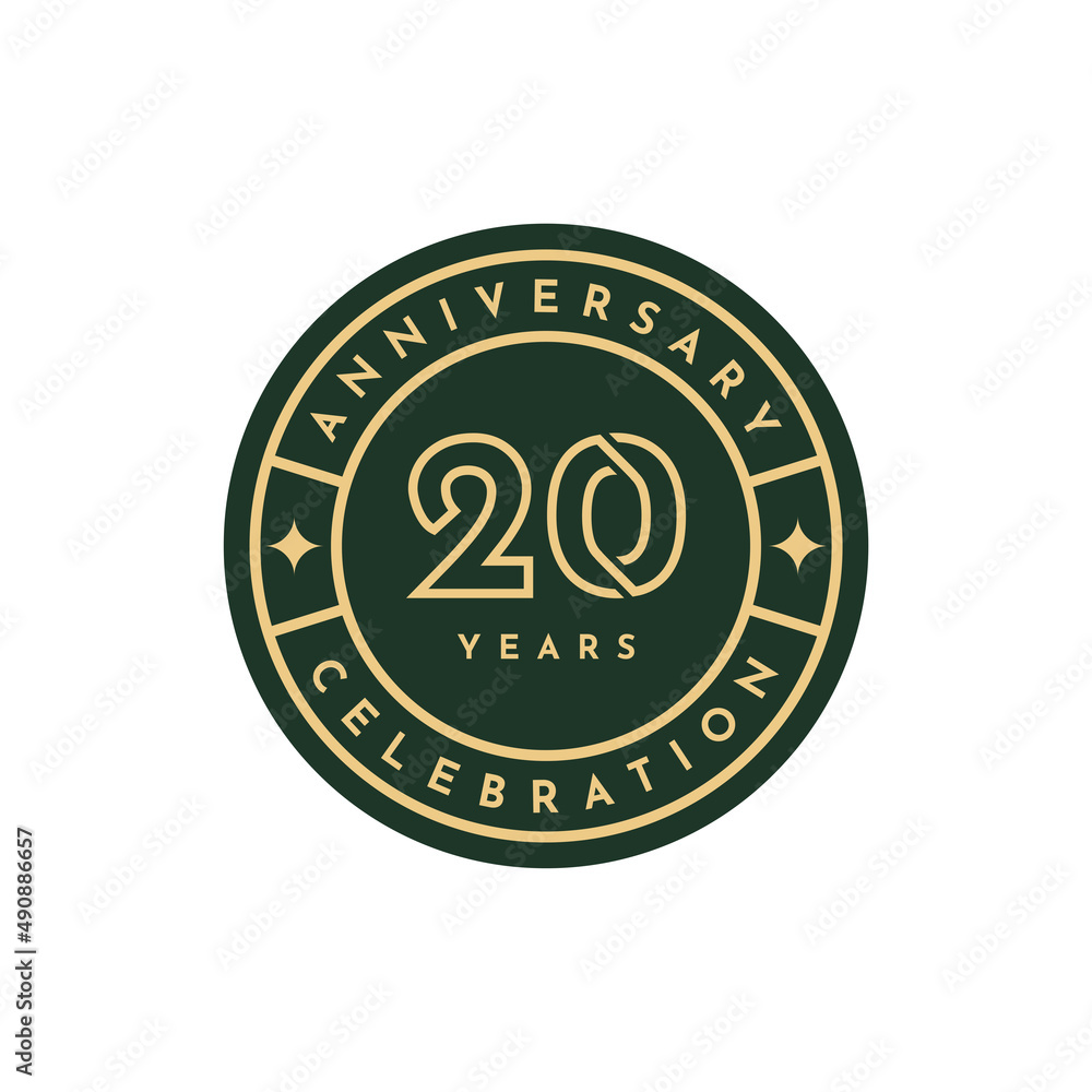 Fototapeta premium 20 Years anniversary celebration design