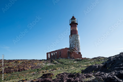 Penguin Island lighthouse  Santa Cruz Province Patagonia  Argentina