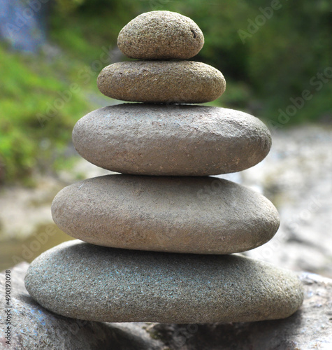 Stacked Zen stones  peace and deliberation ... 