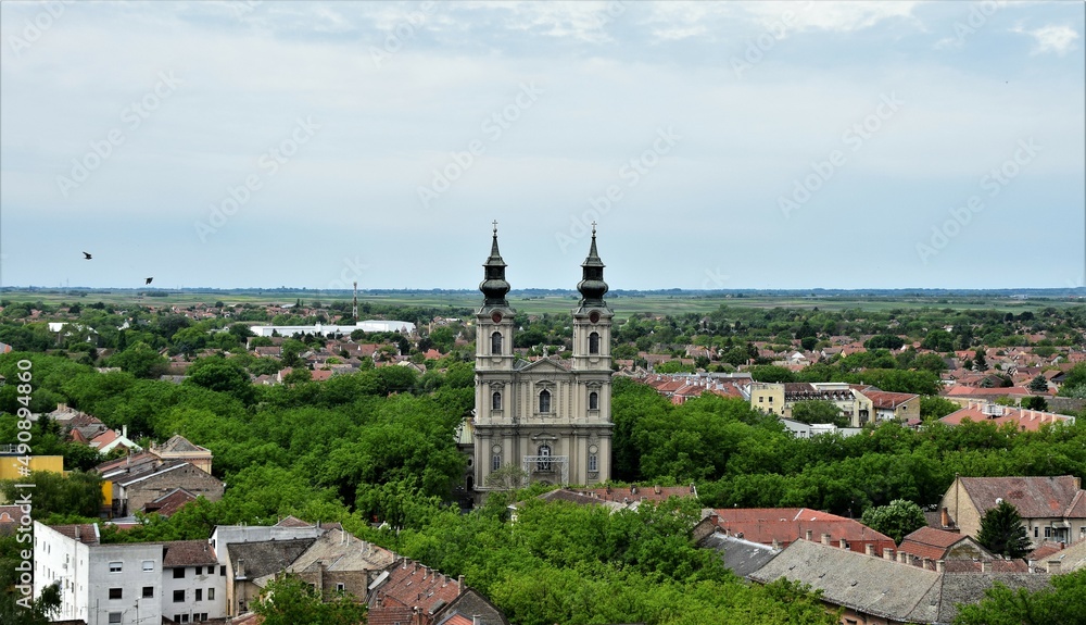 Panorama of the city of Subotica in Serbia