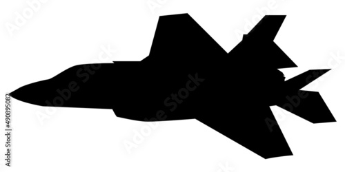 戦闘機のシルエット素材　ベクター