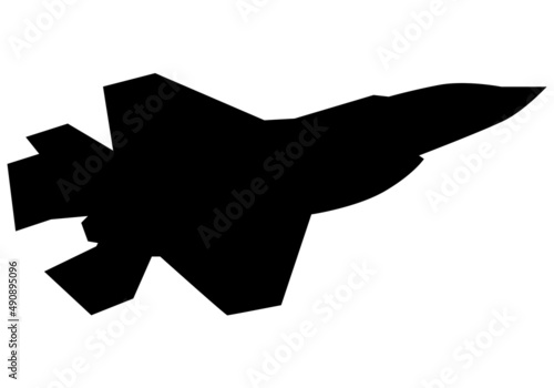 戦闘機のシルエット素材　ベクター