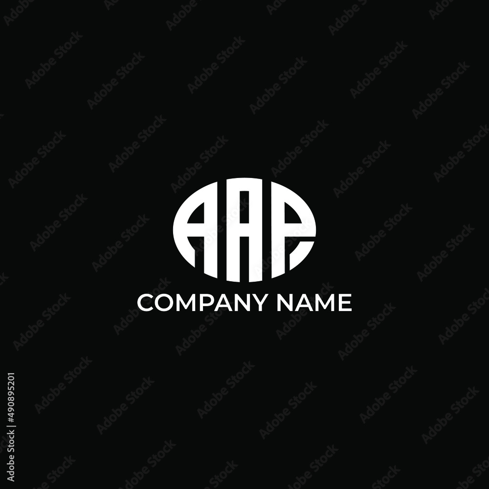 AAP three Letters combination creative circle illustration. AAP three Letters combination creative circle illustration.