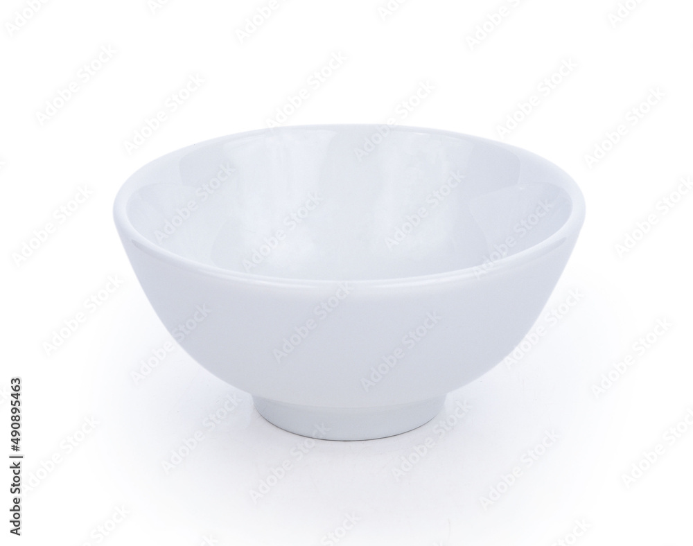 White ceramic bowl isolated on white background White ceramic bowl isolated on white background