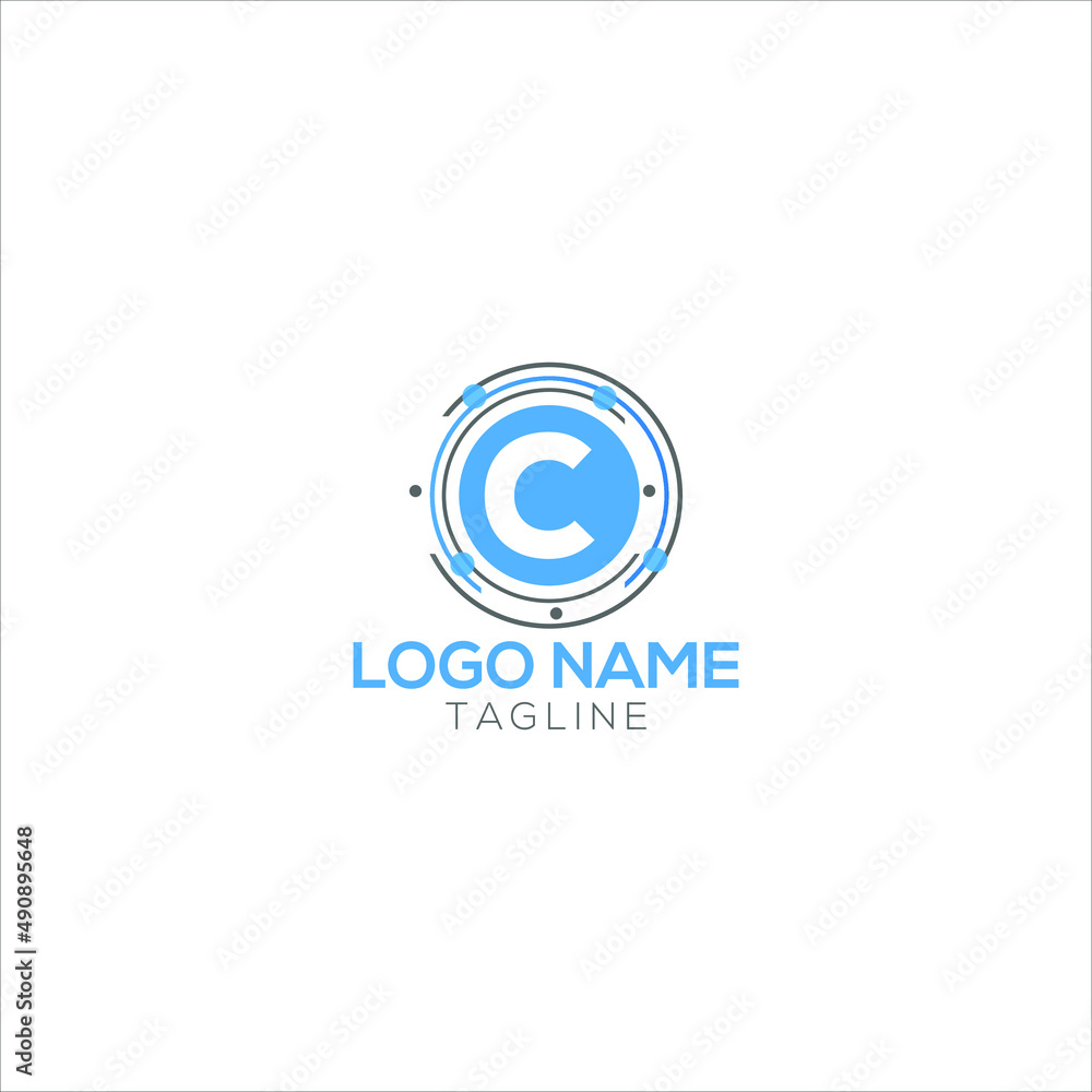 Creative IT or Tech C Logo Design