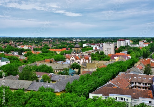 Panorama of the city of Subotica in Serbia
