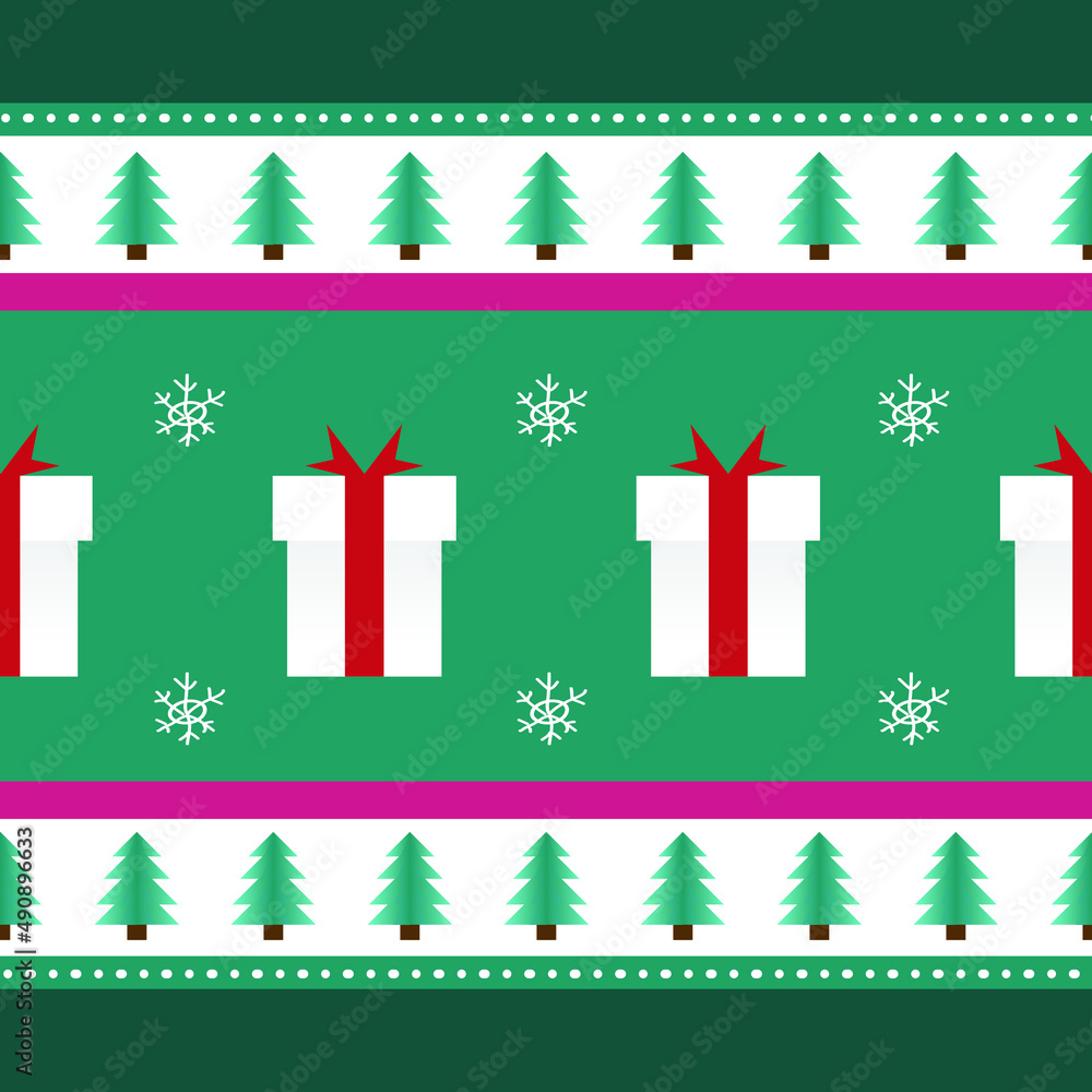 Naklejka premium Geometric ethnic oriental ikat pattern traditional Design.Ethnic oriental pattern traditional Design for background,snow,clothing,fabric,embroidery style.christmas.santa.deer.star.tree.cookie doll