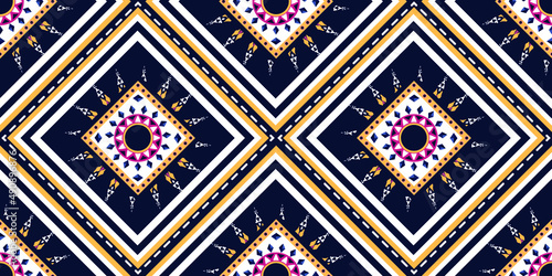 Geometric ethnic oriental ikat pattern traditional Design.Geometric ethnic oriental pattern traditional Design for background,carpet,wallpaper,clothing,wrapping,fabric,embroidery style.wave.line.Eps10