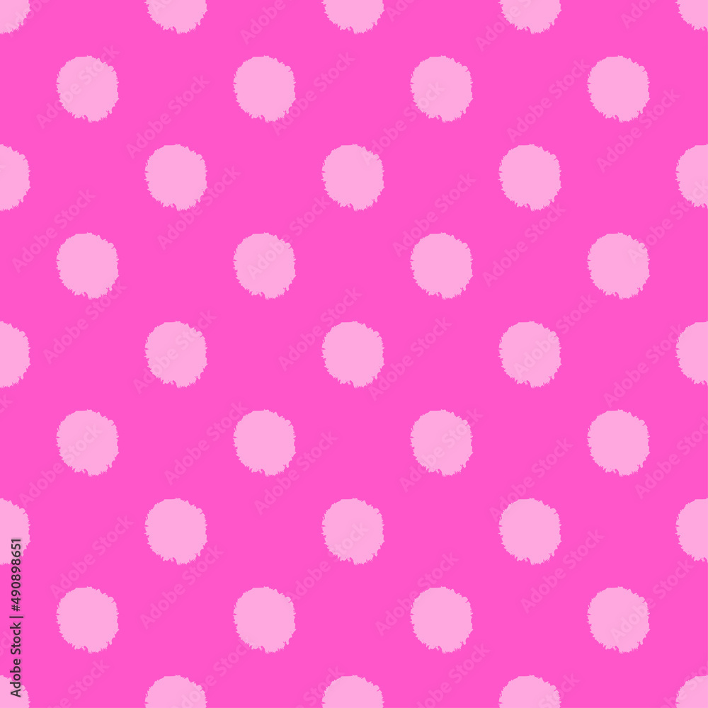 Pom poms of seamless pattern. Hand drawn cute background. Pom poms of seamless pattern. Hand drawn cute background.
