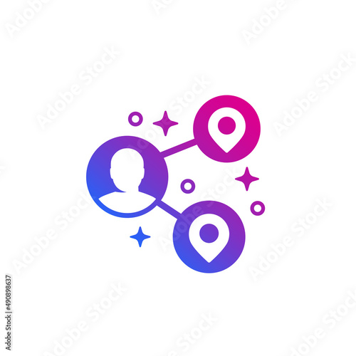 relocate, relocation icon on white