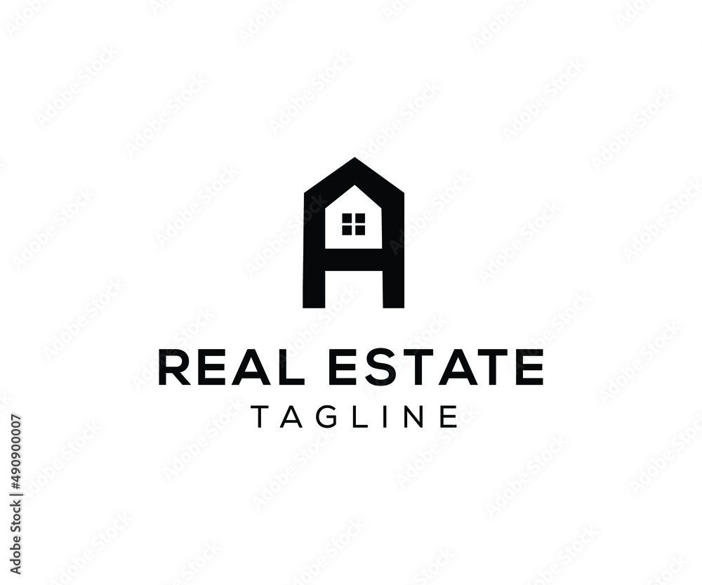 a real estate logo design, real estate logo, a home logo, a letter logo design