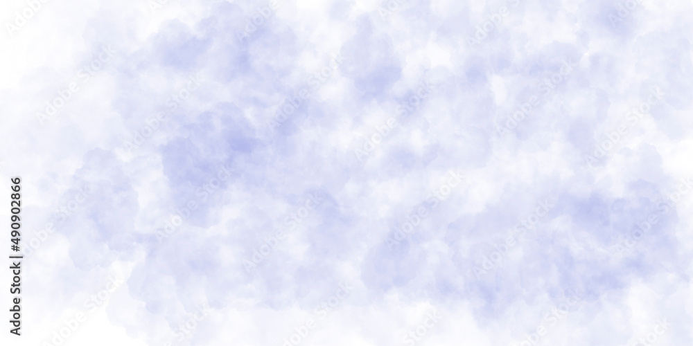 Modern minimalistic simple abstraction in pastel colors purple fog (clouds or vapor) on a white background