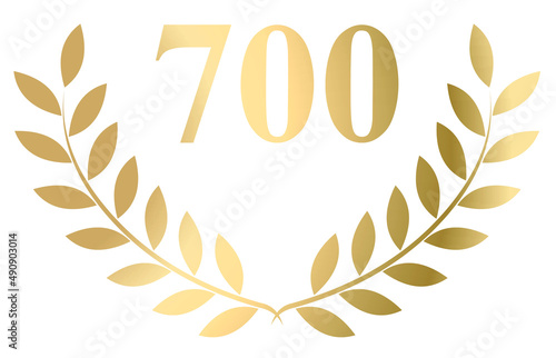 Slika na platnu Gold laurel wreath 700 vector isolated on a white background
