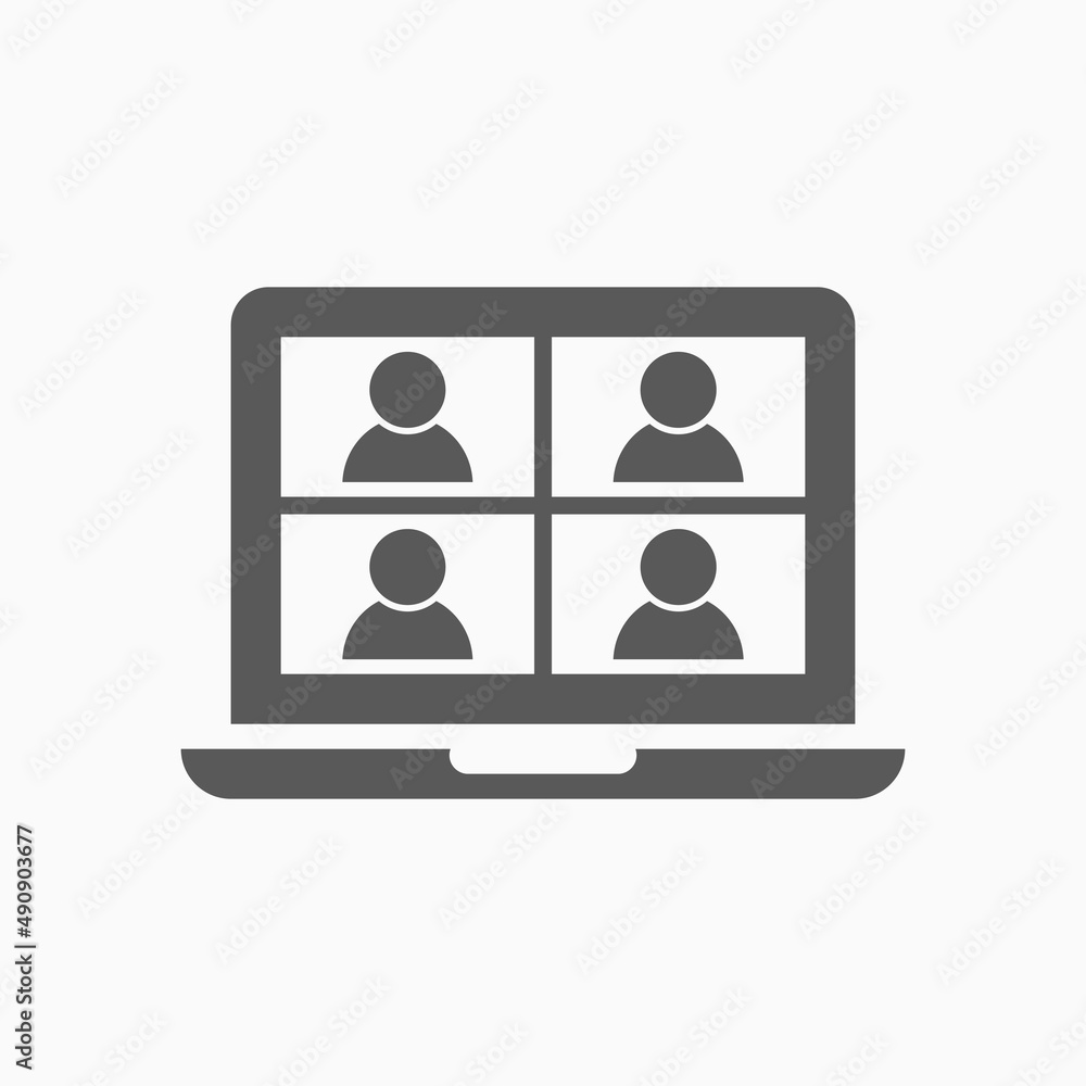 video conference icon, video chat vector, video call illustration video conference icon, video chat vector, video call illustration