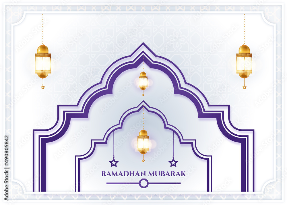 Islamic arabic elegant luxury ornamental background with islamic pattern