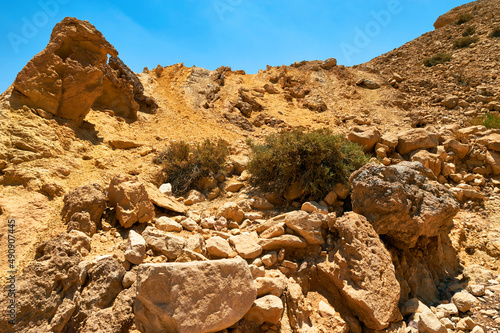 Summer landscape in Negev desert, Israel