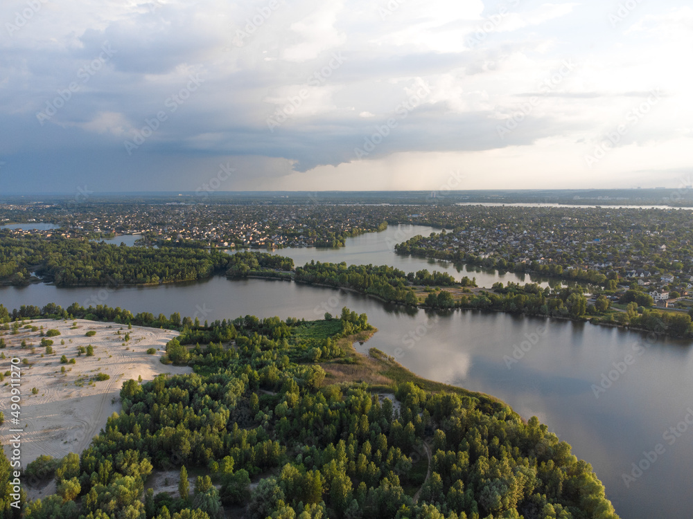 Kyiv, Ukraine. Nebrezh lake, Osokorki.