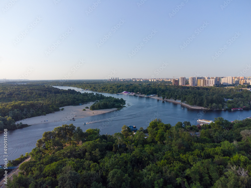 Kyiv, Ukraine. View of the Dnieper River.