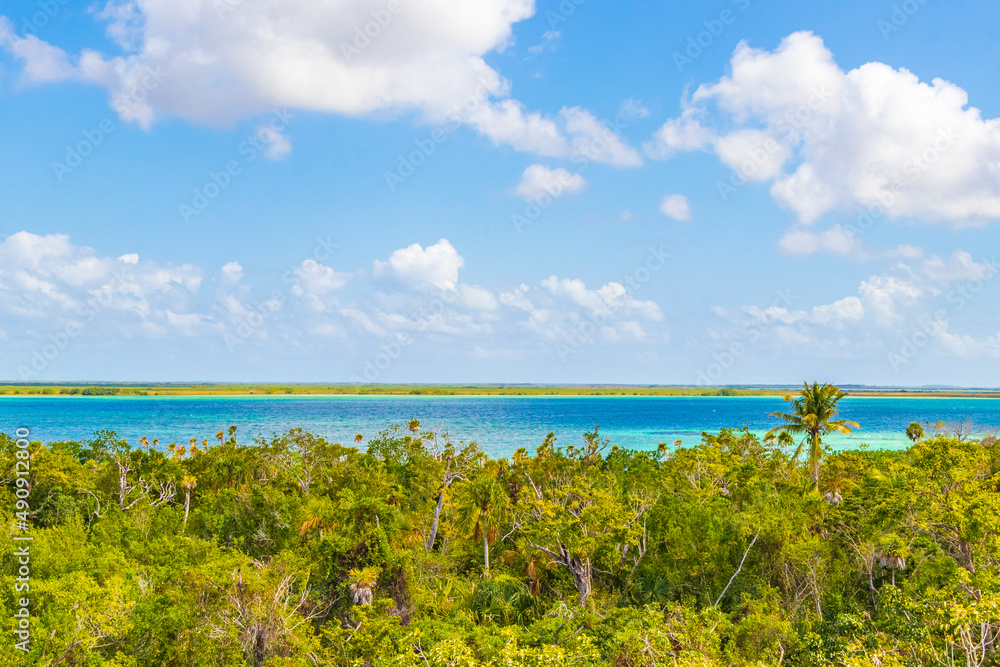 Muyil Lagoon panorama view in tropical jungle of amazing Mexico. Muyil Lagoon panorama view in tropical jungle of amazing Mexico.