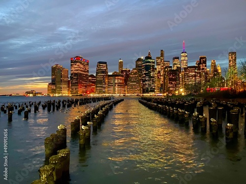 Lower Manhattan View from Brooklyn Bridge Park Old Pier1
