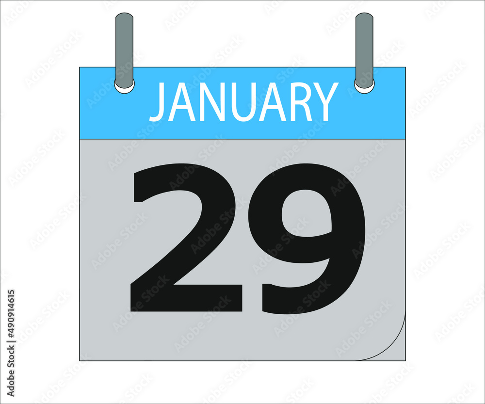 January 29th. Calendar icon. Date day of the month Sunday, Monday, Tuesday, Wednesday, Thursday, Friday, Saturday and Holidays January 29th. Calendar icon. Date day of the month Sunday, Monday, Tuesday, Wednesday, Thursday, Friday, Saturday and Holidays