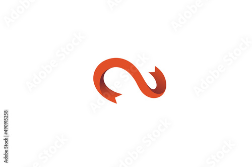 creative infinity ribbon breast cancer symbol logo design vector illustration