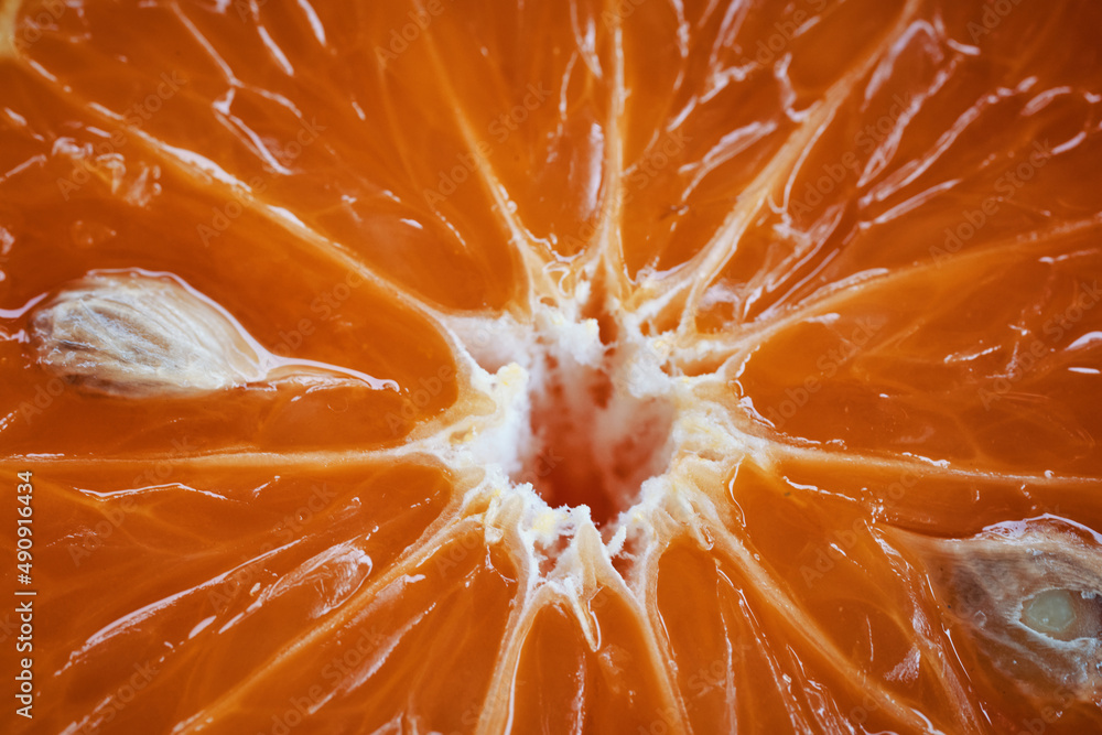 Close-up background of the sliced oranges Close-up background of the sliced oranges