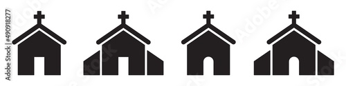 Church Building Icon, Vector illustration 