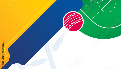 Vector illustration of cricket abstract background. Sports concept