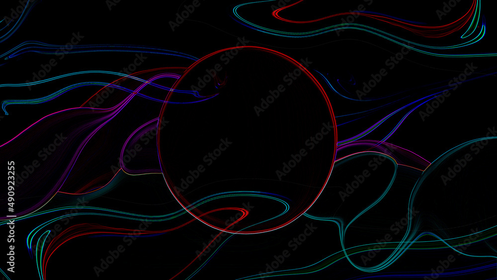 Moving colorful lines of abstract background,