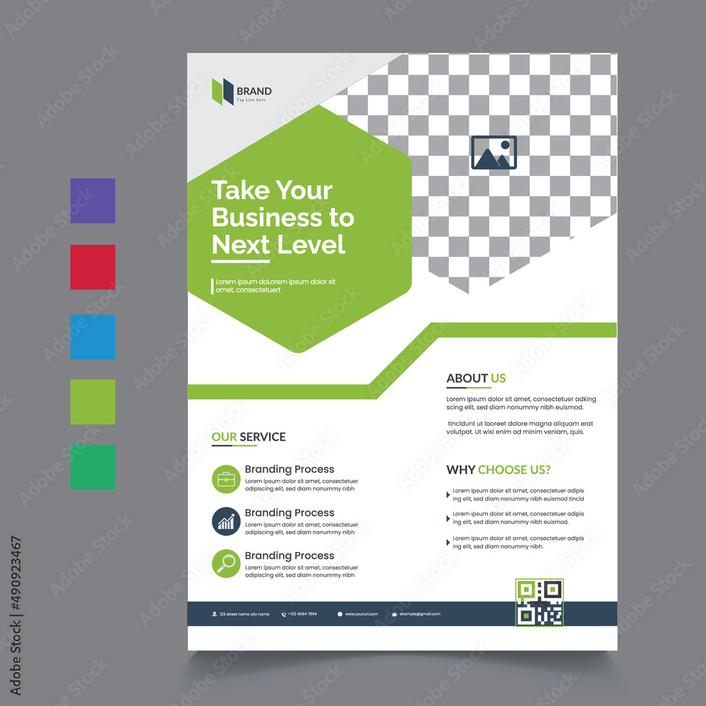 Business Flyer Corporate Flyer Template Geometric shape Flyer Circle Abstract Colorful concepts