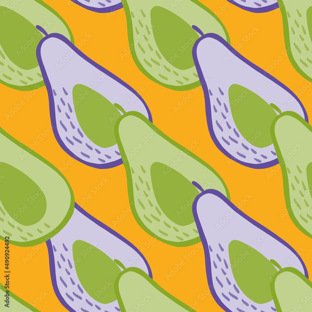 Doodle avocado seamless pattern. Hand drawn botanical backdrop. Doodle avocado seamless pattern. Hand drawn botanical backdrop.