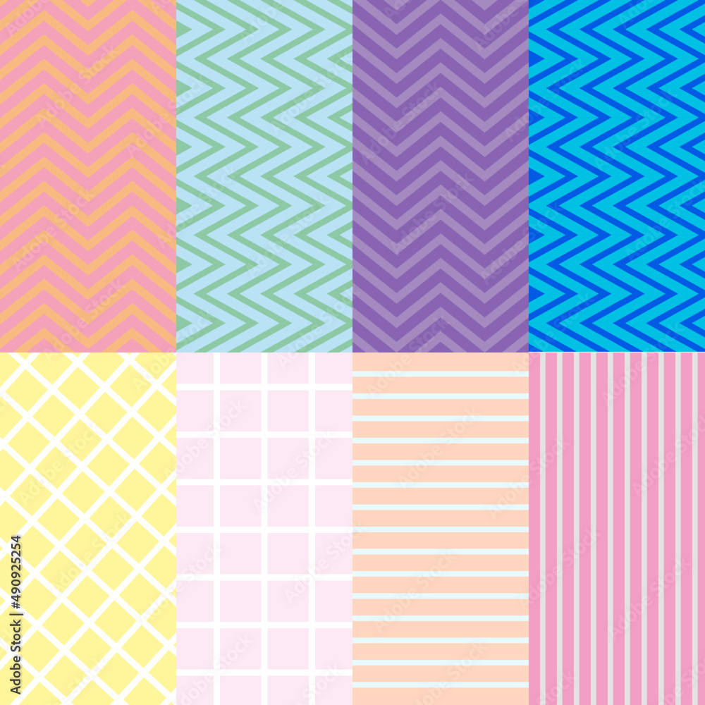 Seamless patrol set for textile or banner creations Seamless patrol set for textile or banner creations