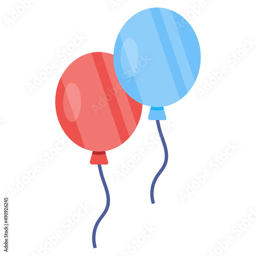 Balloons icon, decorative accessory

 photo
