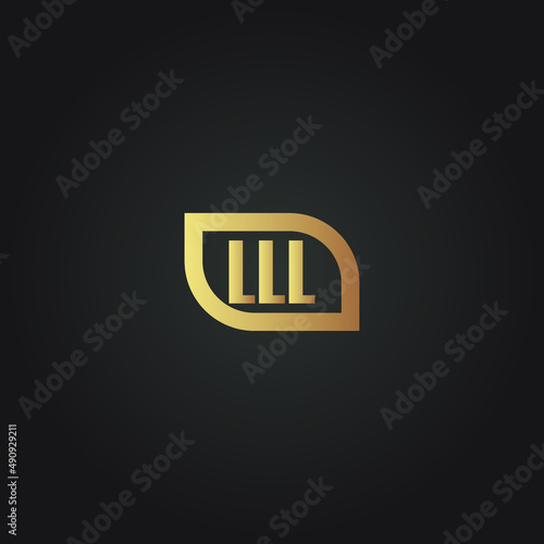 LLL letter design for logo and icon.vector illustraton. photo
