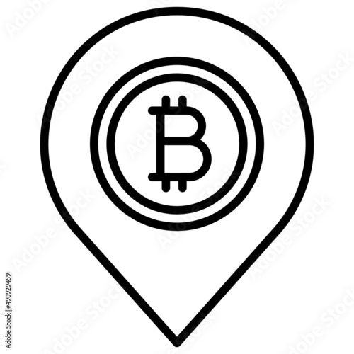 Address icon  Bitcoin related vector illustration